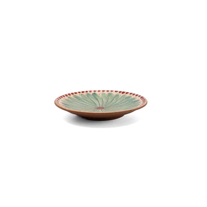 Red Daisy Ceramic Plate - Small