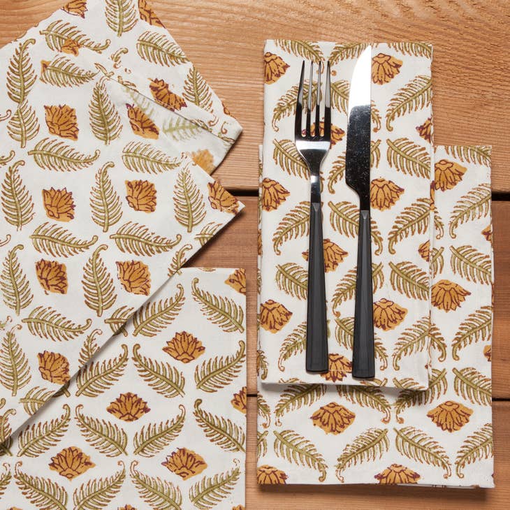 Block Print Napkins - Frond