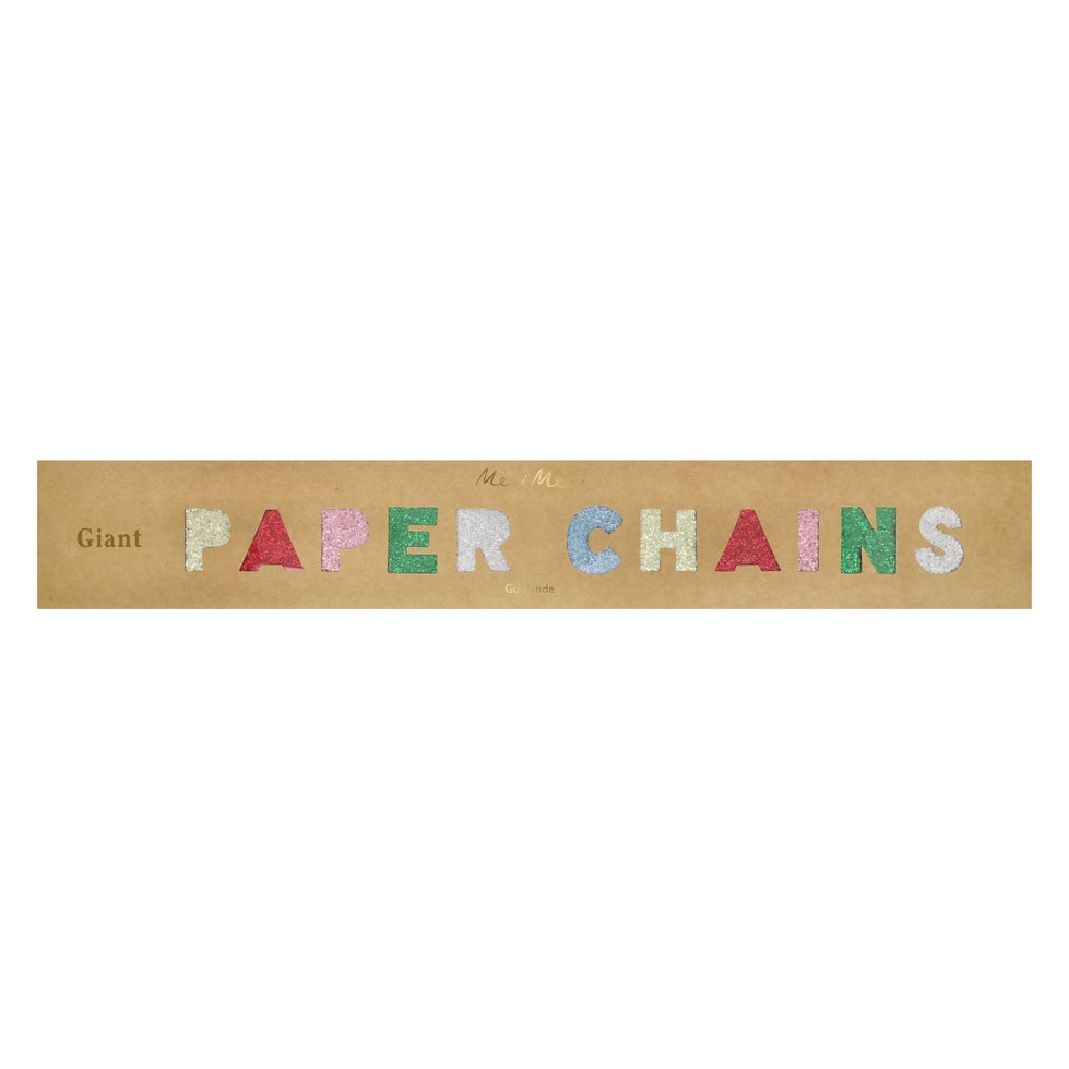 Giant Glitter Paper Chains Set
