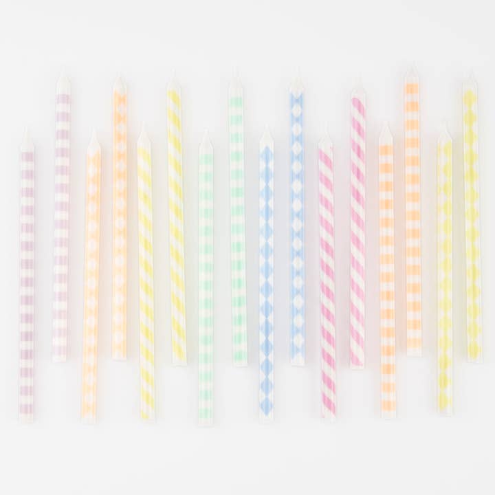 Pastel Patterned Candles