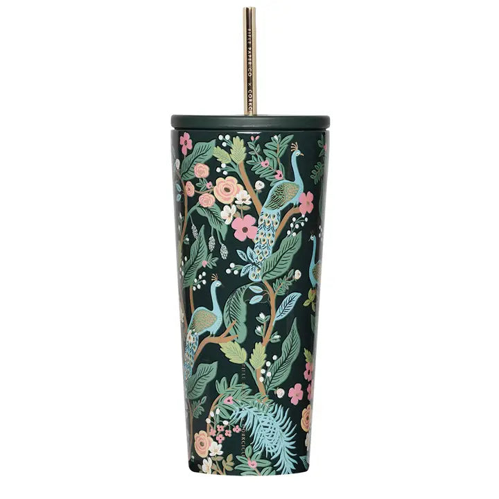 Rifle Paper Co x Corkcicle Cold Cup - Peacock