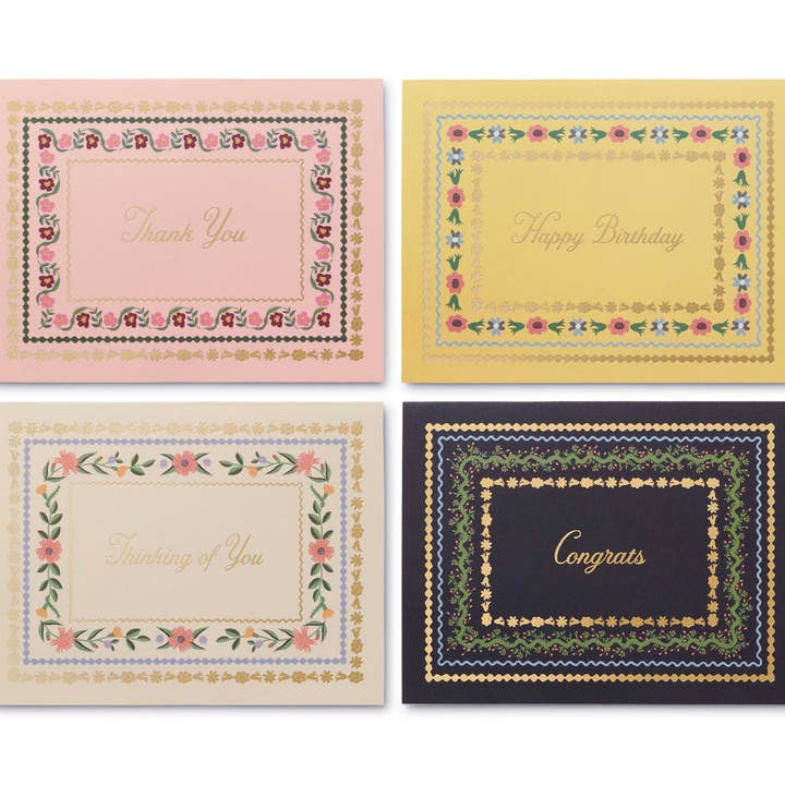 Rifle Paper Co Embroidered Keepsake Card Box - Wildwood