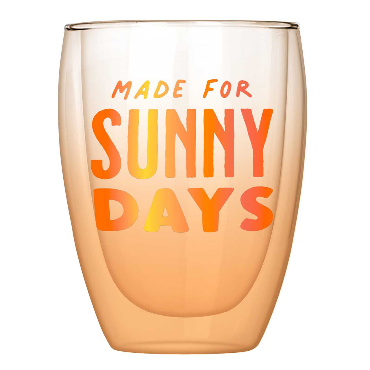 Double-Wall Stemless Glass - Sunny Days