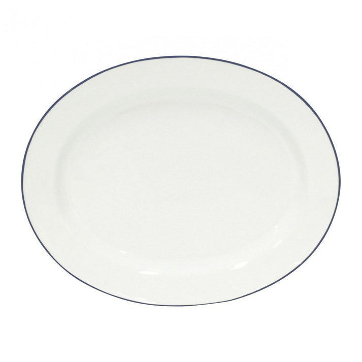 Beja Oval Platter Set - White Blue