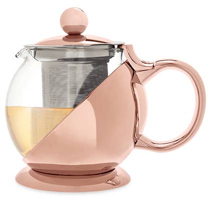 Shelby Rose Gold Wrapped Tea Pot