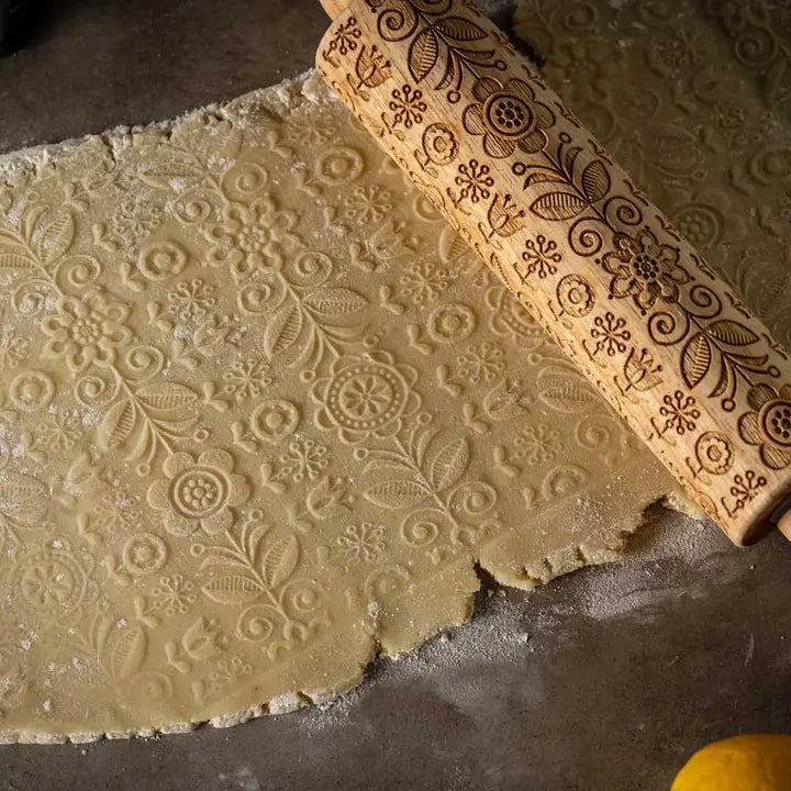 Embossed Rolling Pin - Floral