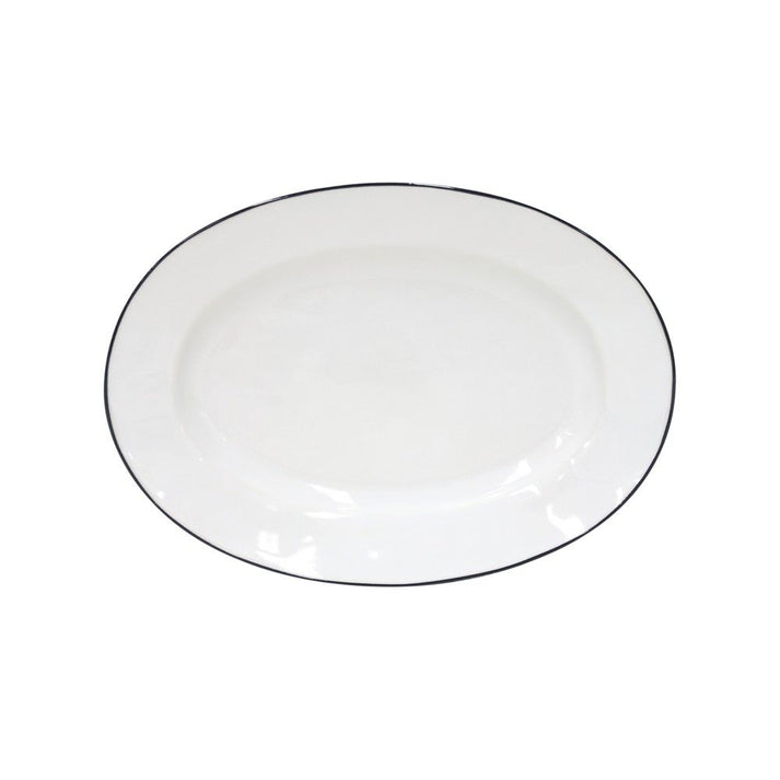 Beja Oval Platter Set - White Blue