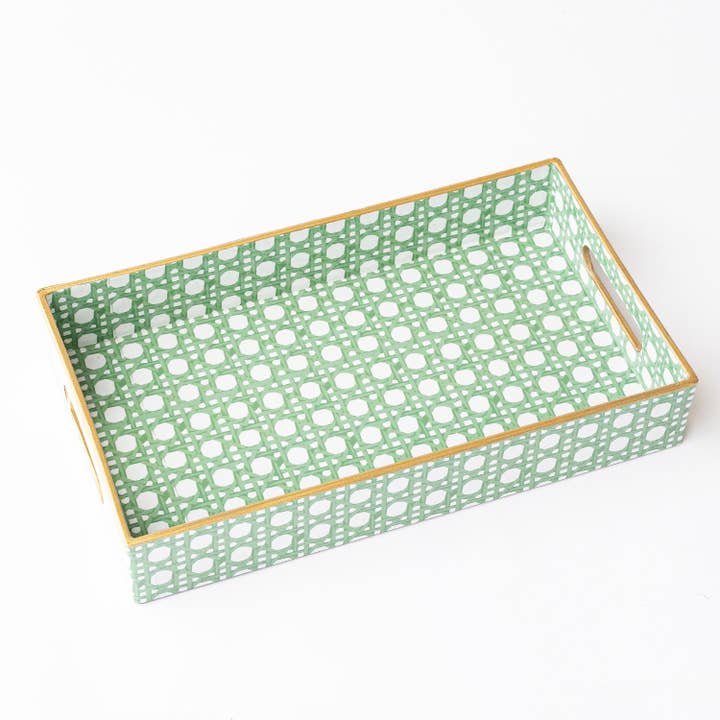 Vanity Tray - Green Cane