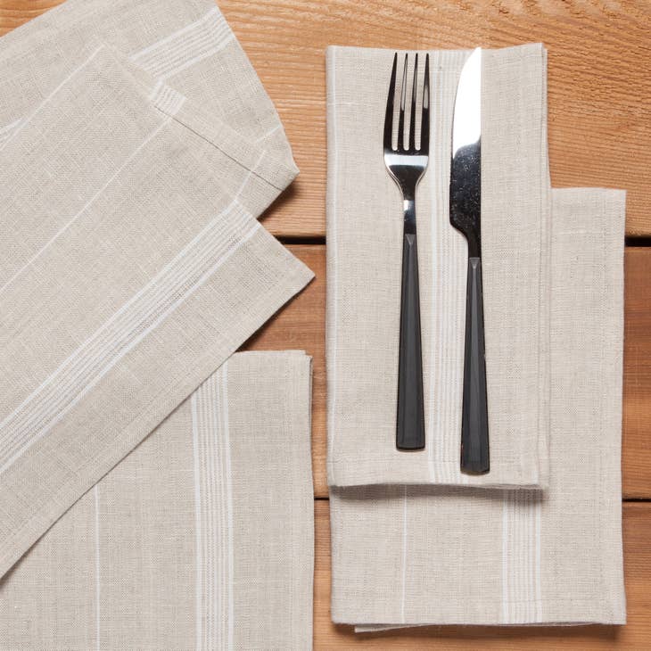 Linen Napkin Set - White Maison