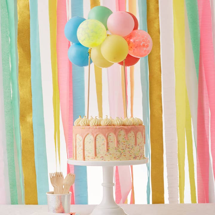Rainbow Balloon Cake Toppers