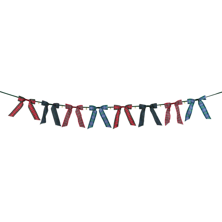 Tartan Bow Bell Garland