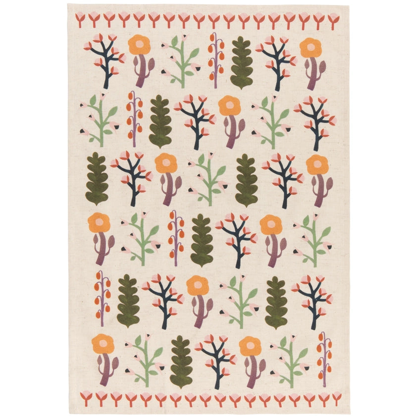 Petal Pusher Floral Tea Towel