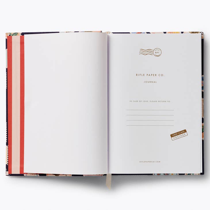 Rifle Paper Co Embroidered Journal - Postage Stamps