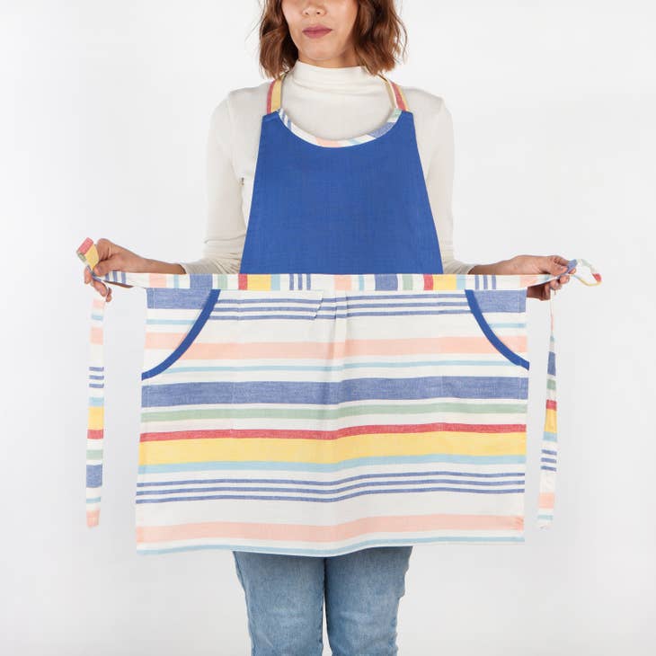 Petite Apron - Taffy Stripe