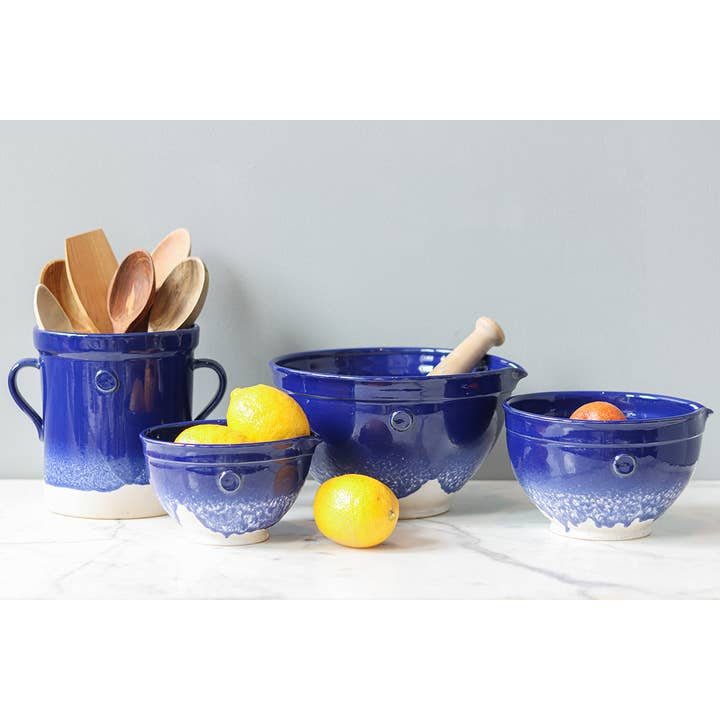 Blue Handthrown Mixing Bowl - Small