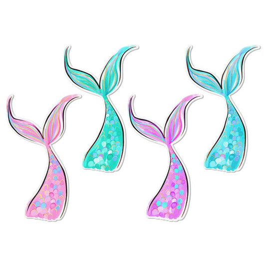Edible Cupcake Toppers - Mermaid Tails