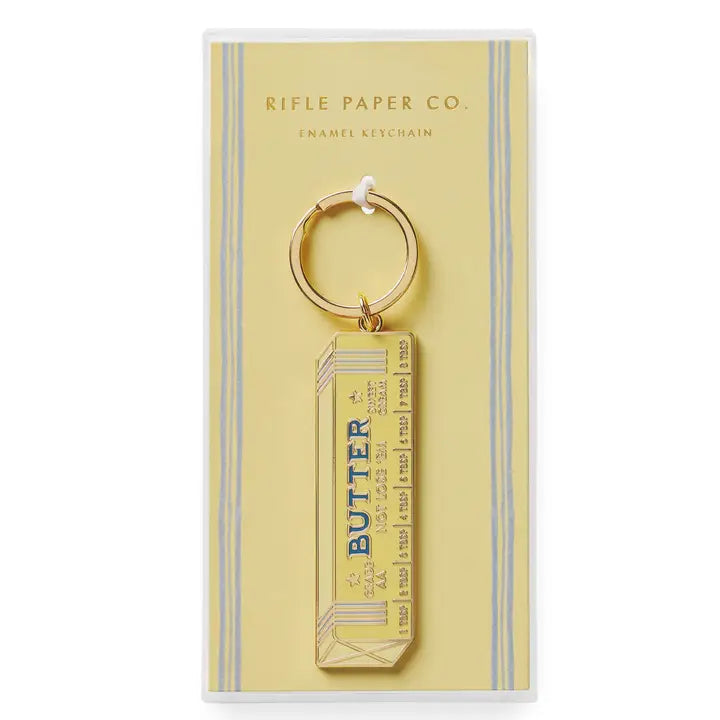 Rifle Paper Co Enamel Keychain - Butter Not Lose 'em
