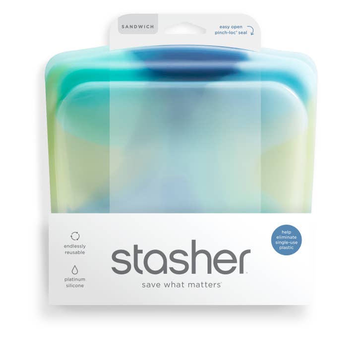 Stasher Sandwich Bag - Tie Dye Blue