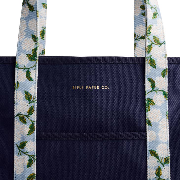 Rifle Paper Co Canvas Carry All - Hydrangea