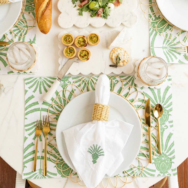 Embroidered Napkin - Deco Palm