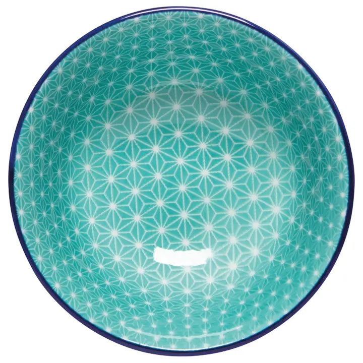 Petite Coupe Stamped Bowl - Blue Waves
