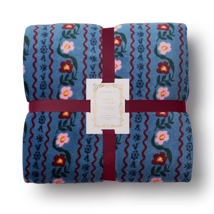Rifle Paper Co Fleece Blanket - Delphine
