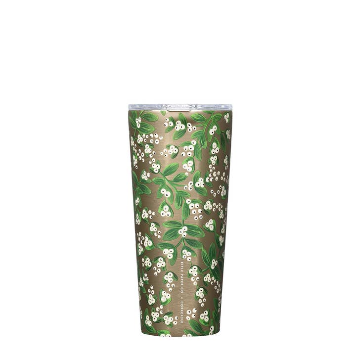 Rifle Paper Co x Corkcicle 24oz Tumbler - Mistletoe