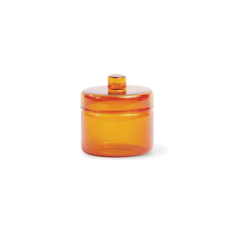 Glass Sugar Jar - Amber