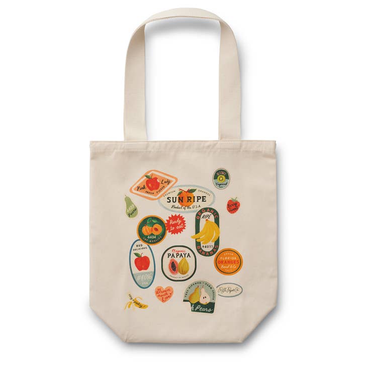 Rifle Paper Co Canvas Tote Bag - Fruit Stand