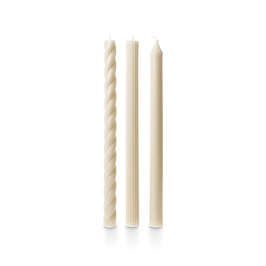 Assorted Candle Tapers 3-Pack - Driftwood