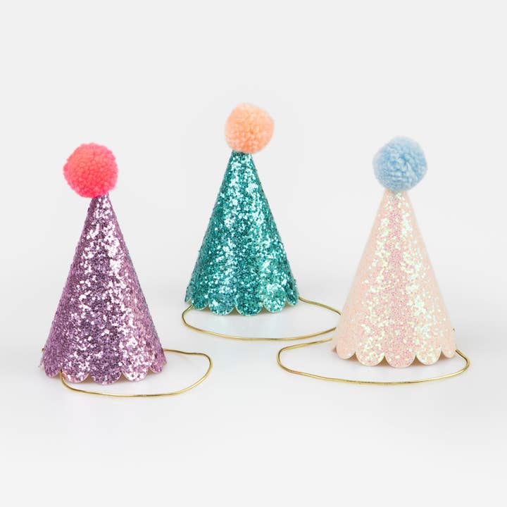 Glitter Mini Party Hats