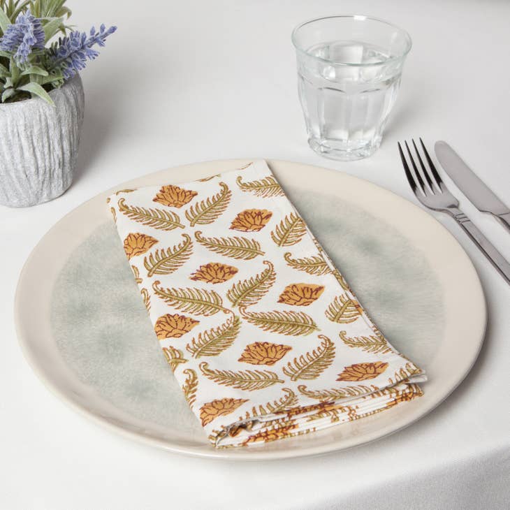 Block Print Napkins - Frond