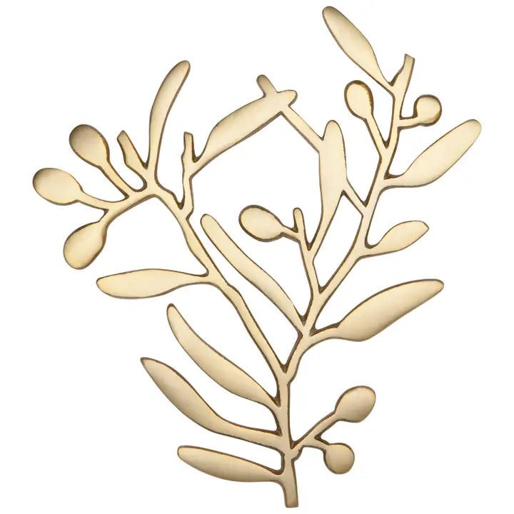 Metal Trivet - Matte Gold Branches