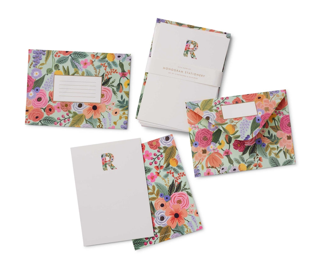 Rifle Paper Co Monogram Note Cards - Garden Party