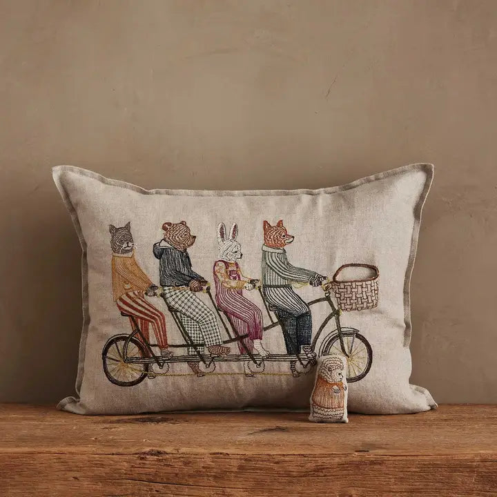 Tandem Bike Pocket Pillow