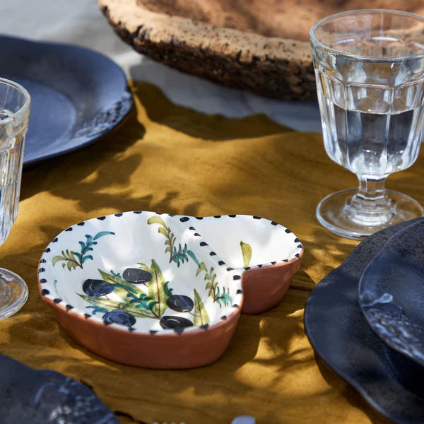 Alentejo Terracotta Small Olive Dish - Olive Beige