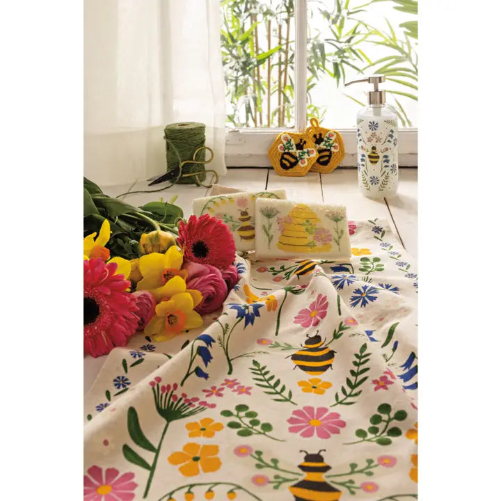 Bee Garden Tea Towel