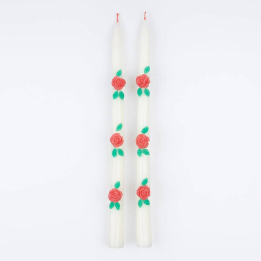 Rose Taper Candles