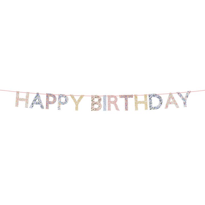Meri Meri X Liberty Happy Birthday Garland