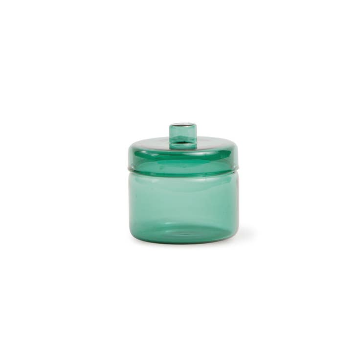 Glass Sugar Jar - Dark Teal