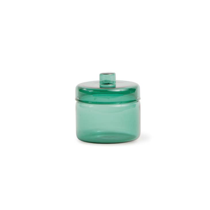 Glass Sugar Jar - Dark Teal