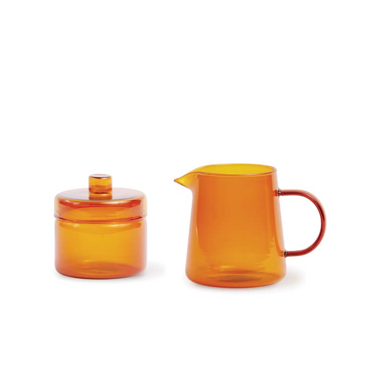 Petite Glass Pitcher - Amber