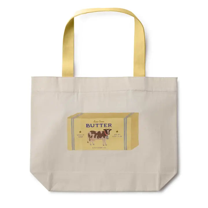 Rifle Paper Co East West Canvas Tote Bag - Butter