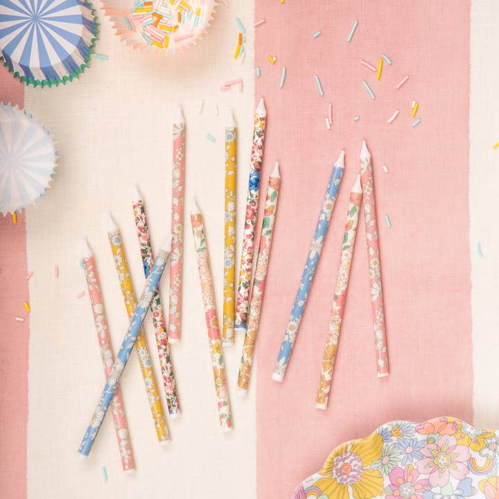 Meri Meri X Liberty Mixed Print Party Candles