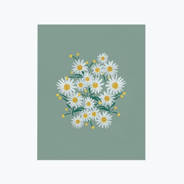 Rifle Paper Co 8x10 Art Print - Daisies Sage