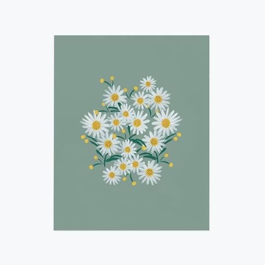 Rifle Paper Co 8x10 Art Print - Daisies Sage