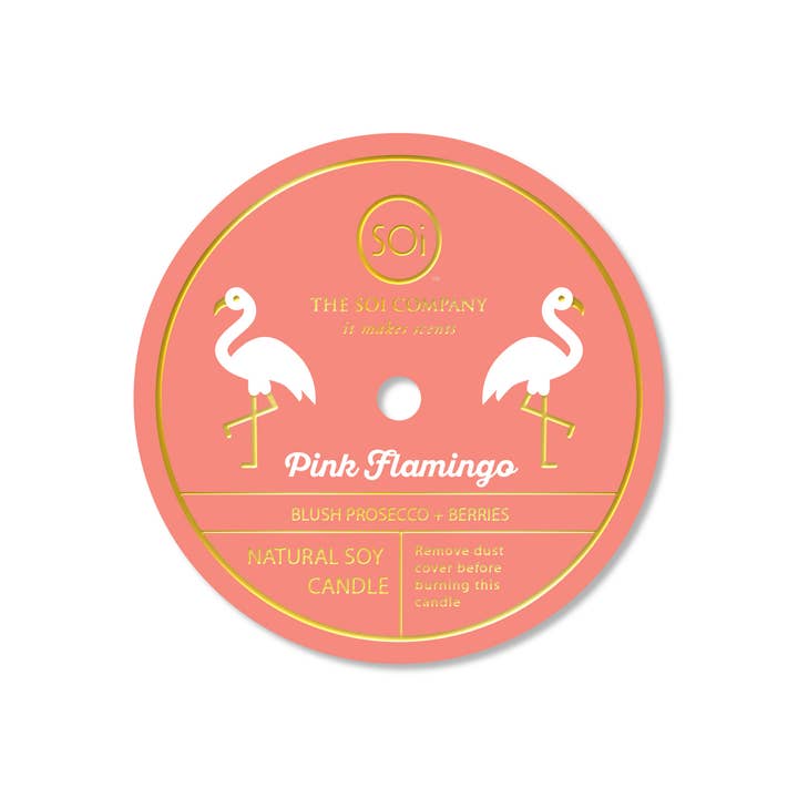 12 oz Confetti Candle - Pink Flamingo