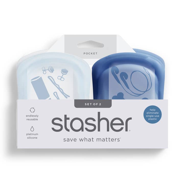 Pocket 2 Pack - Clear and Deep Ocean