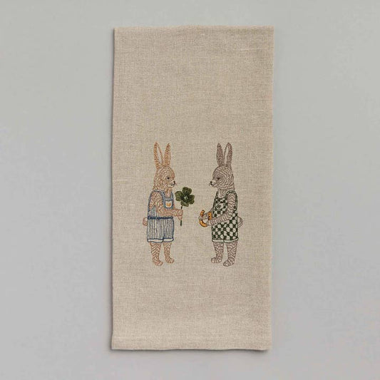 Tea Towel - Good Luck Bunnies