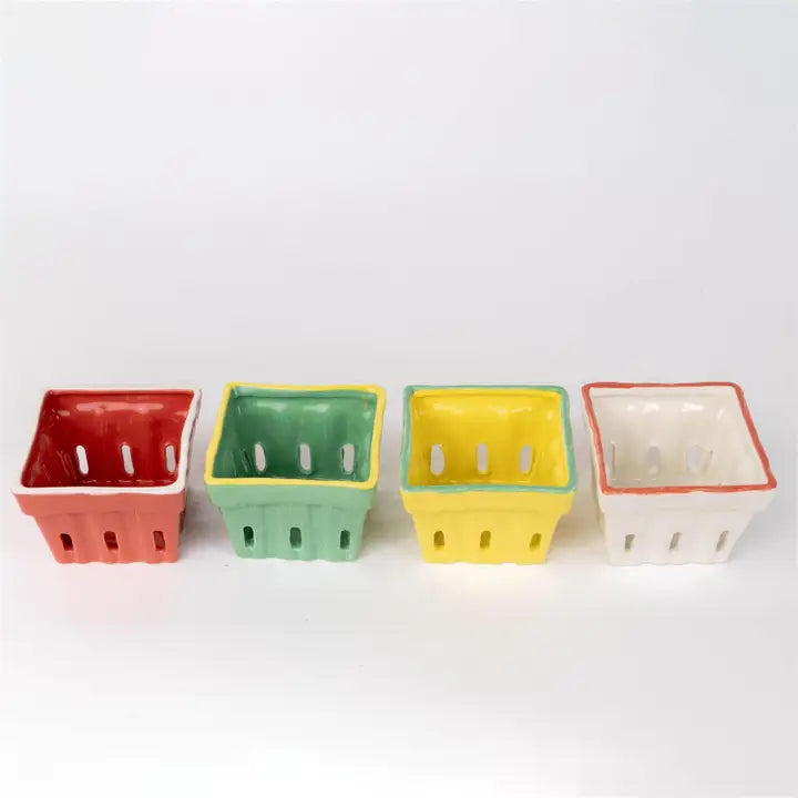 Ceramic Berry Basket - Red